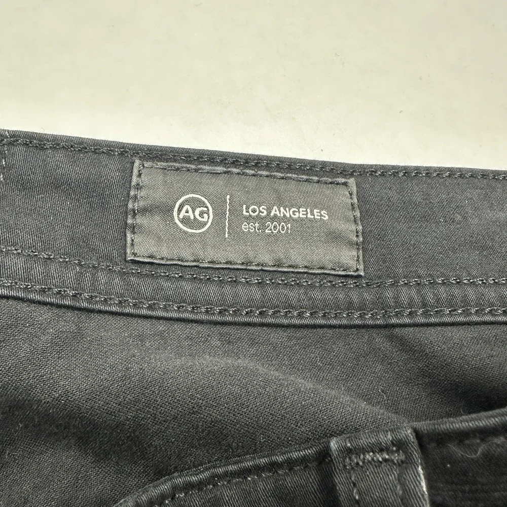 AG Adriano Goldschmied Everett Pants Mens 40‎ Black Slim Straight Italian Fabric